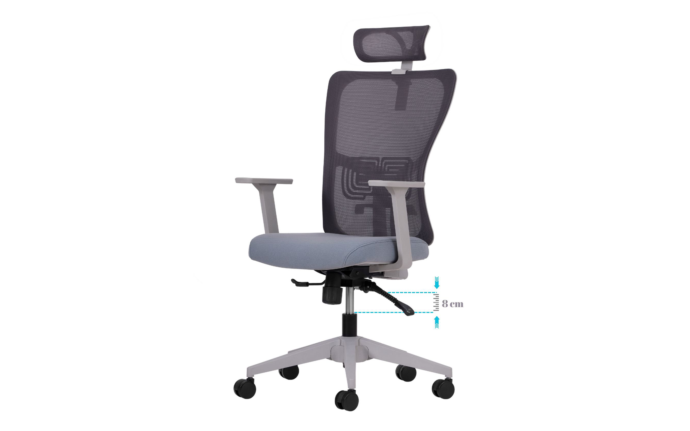 Scaun de birou Stelo, gri  7